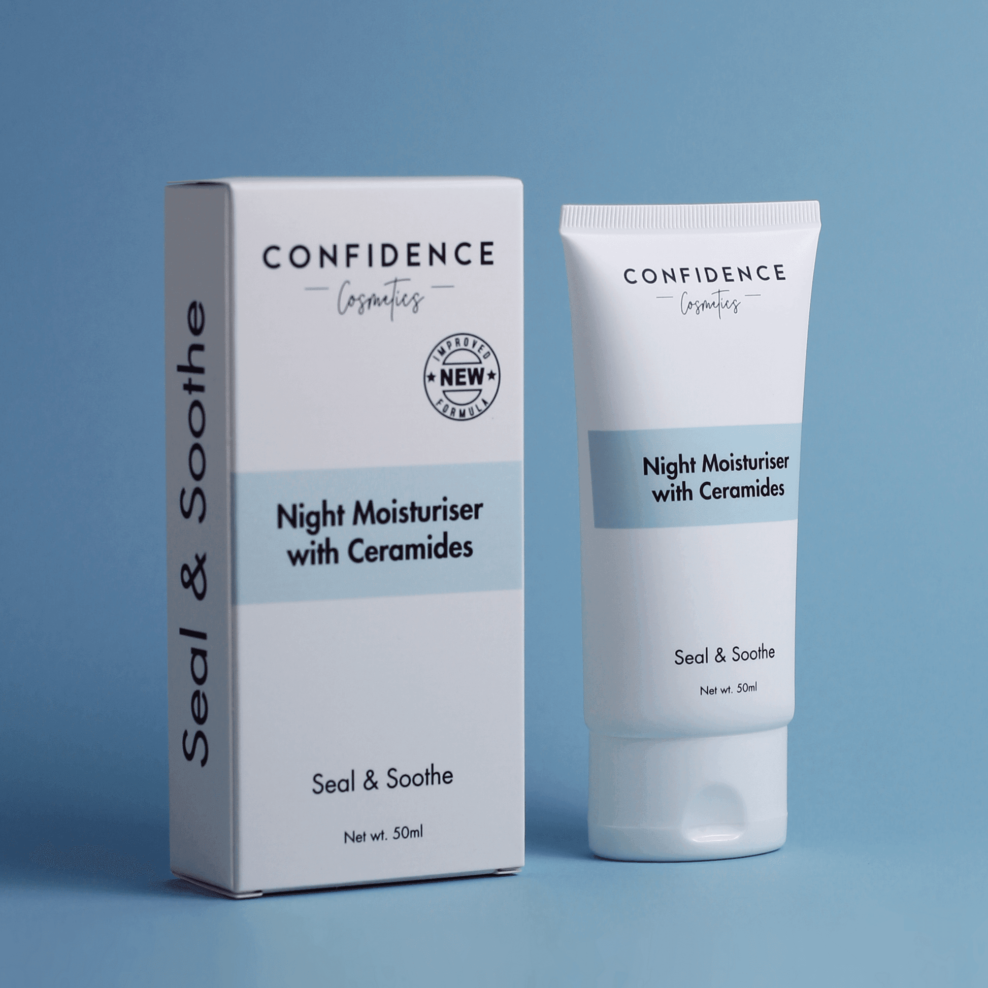 (New Formulation) Seal & Soothe Night Moisturiser with Ceramides - Confidence Cosmetics