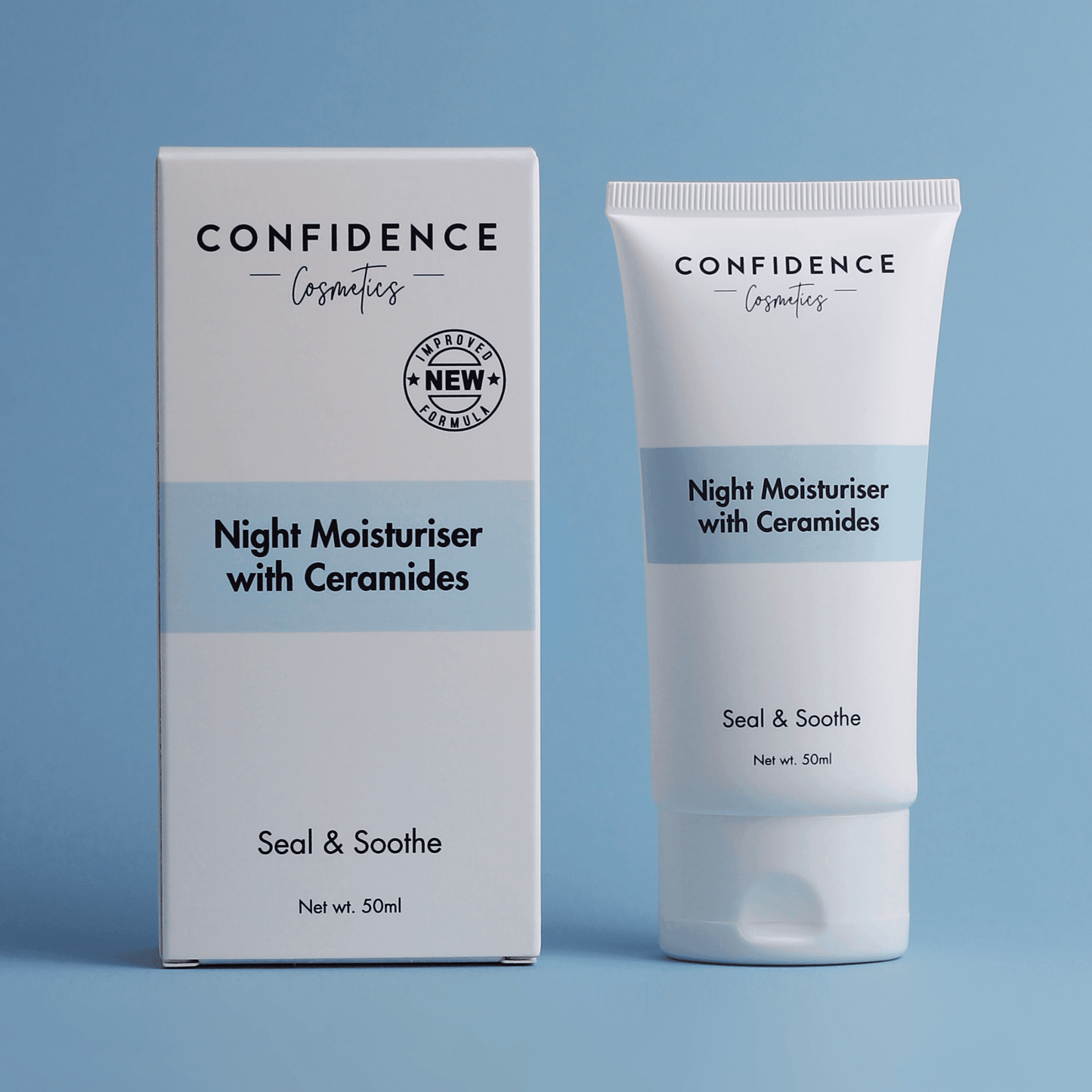(New Formulation) Seal & Soothe Night Moisturiser with Ceramides - Confidence Cosmetics