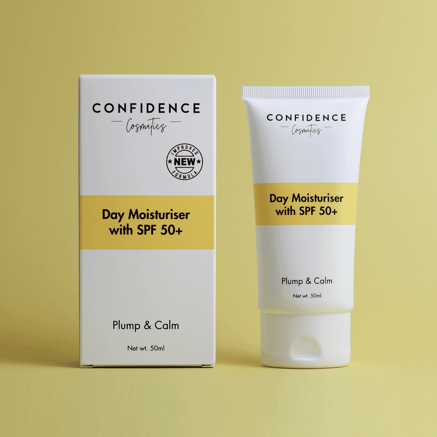 (New Formulation) Plump & Calm Day Moisturiser with SPF 50+ - Confidence Cosmetics