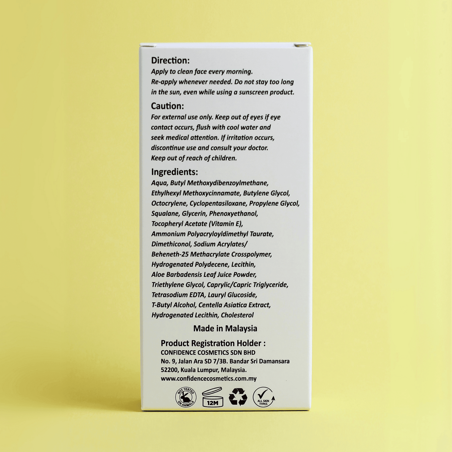 (New Formulation) Plump & Calm Day Moisturiser with SPF 50+ - Confidence Cosmetics