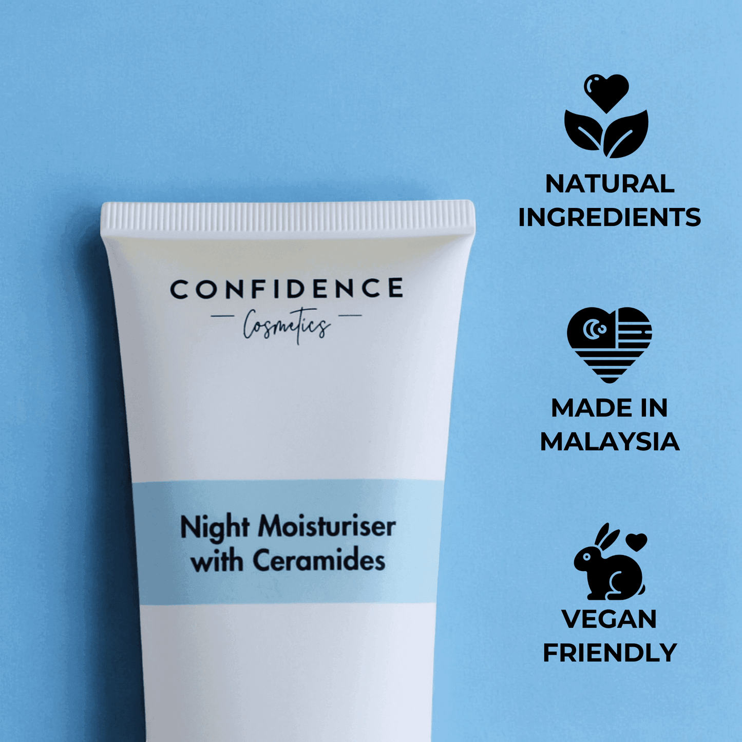 30ml Seal & Soothe Night Moisturiser with Ceramides - Confidence Cosmetics