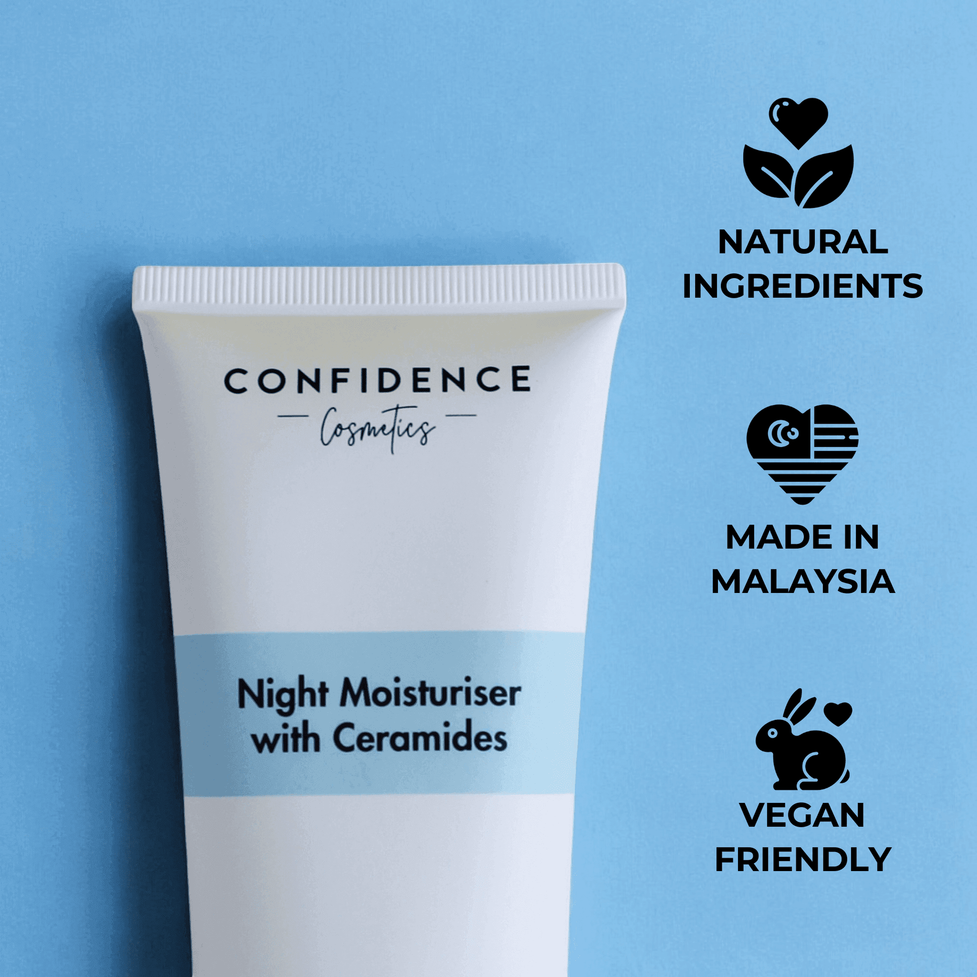 30ml Seal & Soothe Night Moisturiser with Ceramides - Confidence Cosmetics