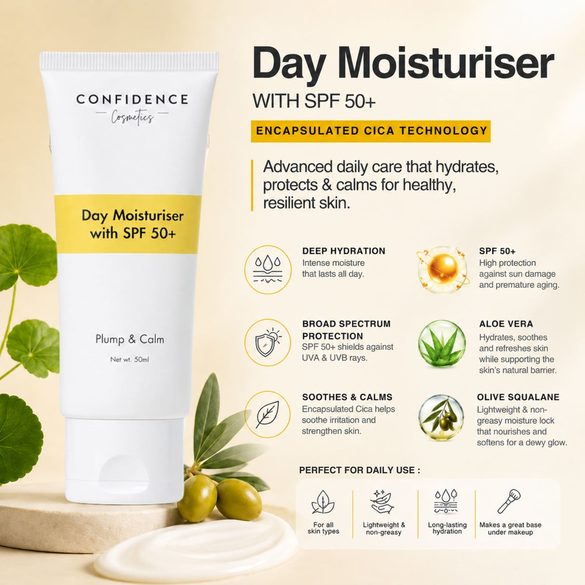 Plump & Calm Day Moisturiser with SPF 50+