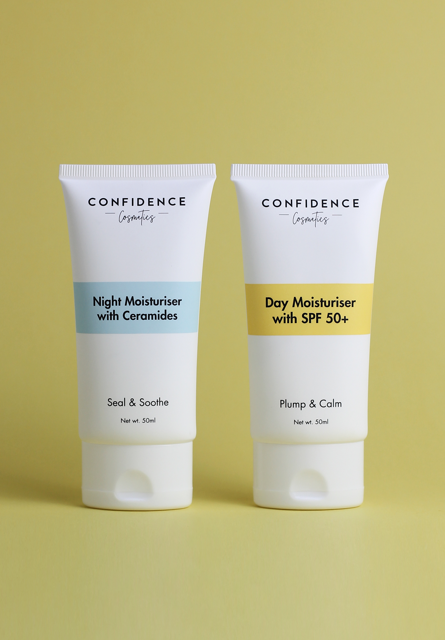 (New Formulation) The Saver Duo - Plump and Calm Day Moisturiser with SPF 50+ Seal & Soothe Night Moisturiser with Ceramides