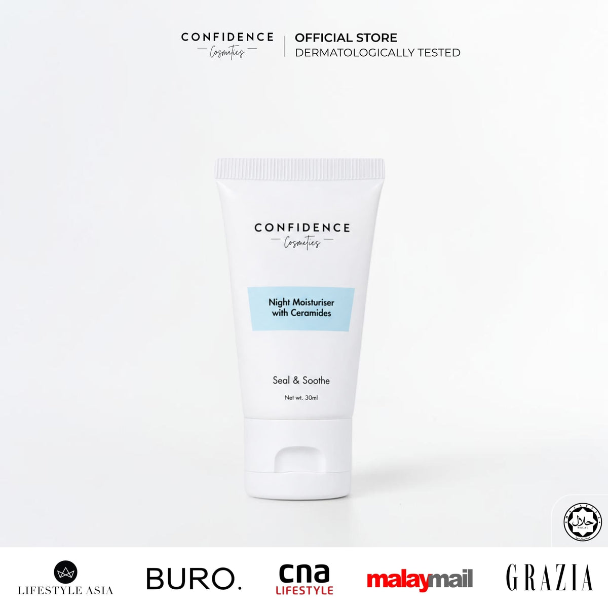 30ml Seal & Soothe Night Moisturiser with Ceramides