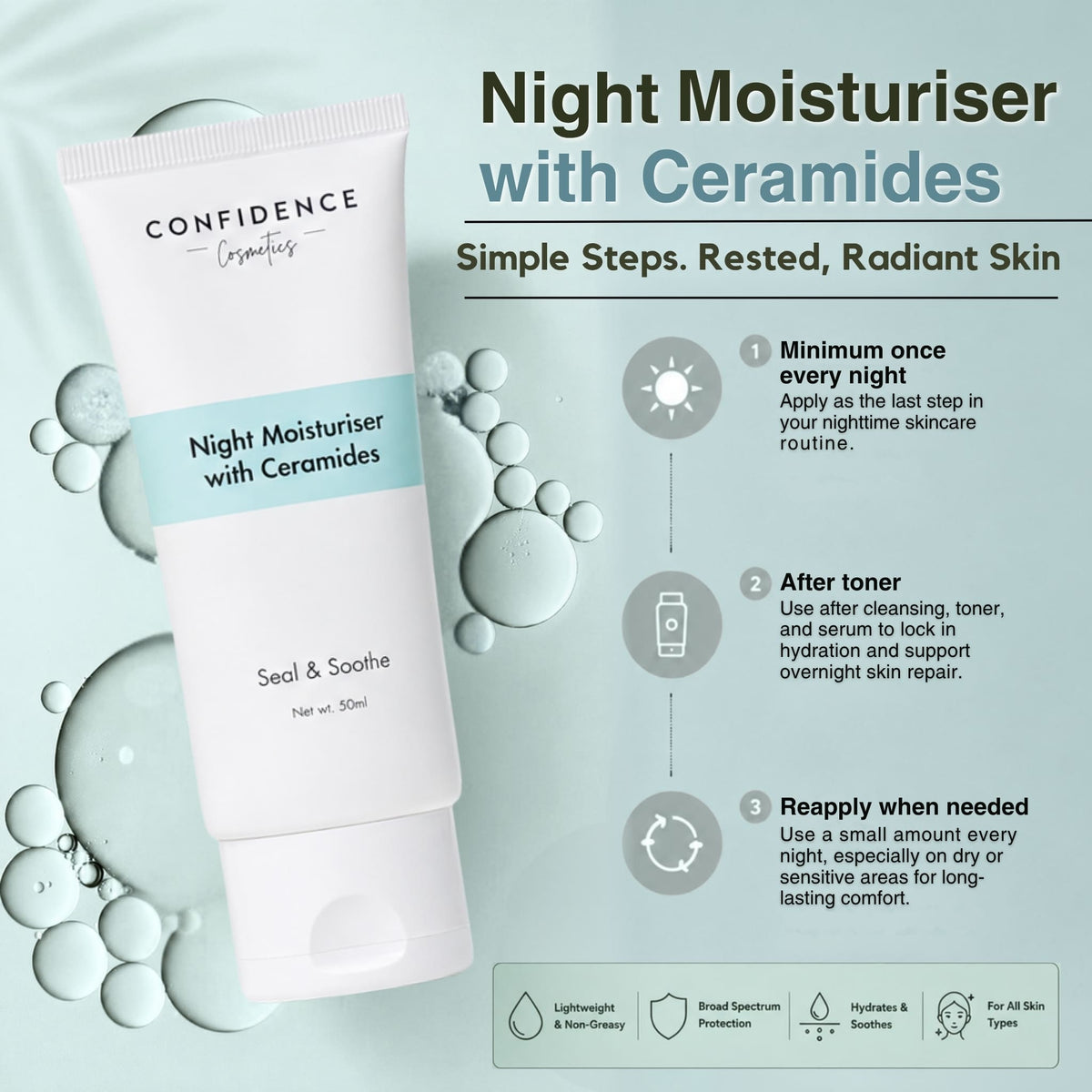 Seal & Soothe Night Moisturiser with Ceramides